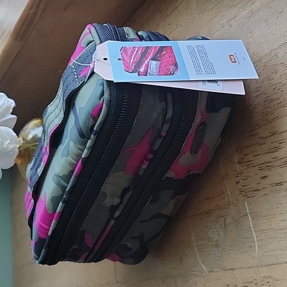 Lug Stacked and Lined Cosmetic Case | Double Decker | Camo Orchid - Picture 3 of 10